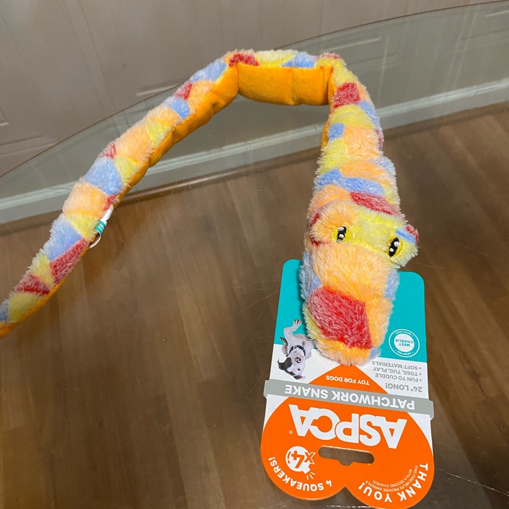 ASPCA  Multicolor & -  Squeakers Snake 🐍 Dog Toy 24”